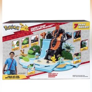 Pokemon Volcano Playset with Blue, Black and Red
